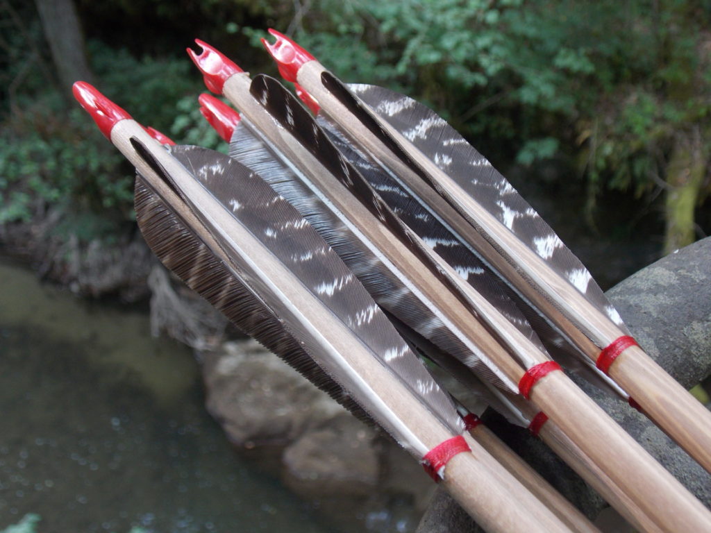 Pack de 5 Flèches Camouflées en Bois - Précision et Performance